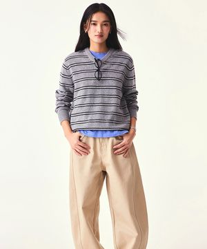 여성 벌룬 와이드 코튼 팬츠_SPTCG23G02