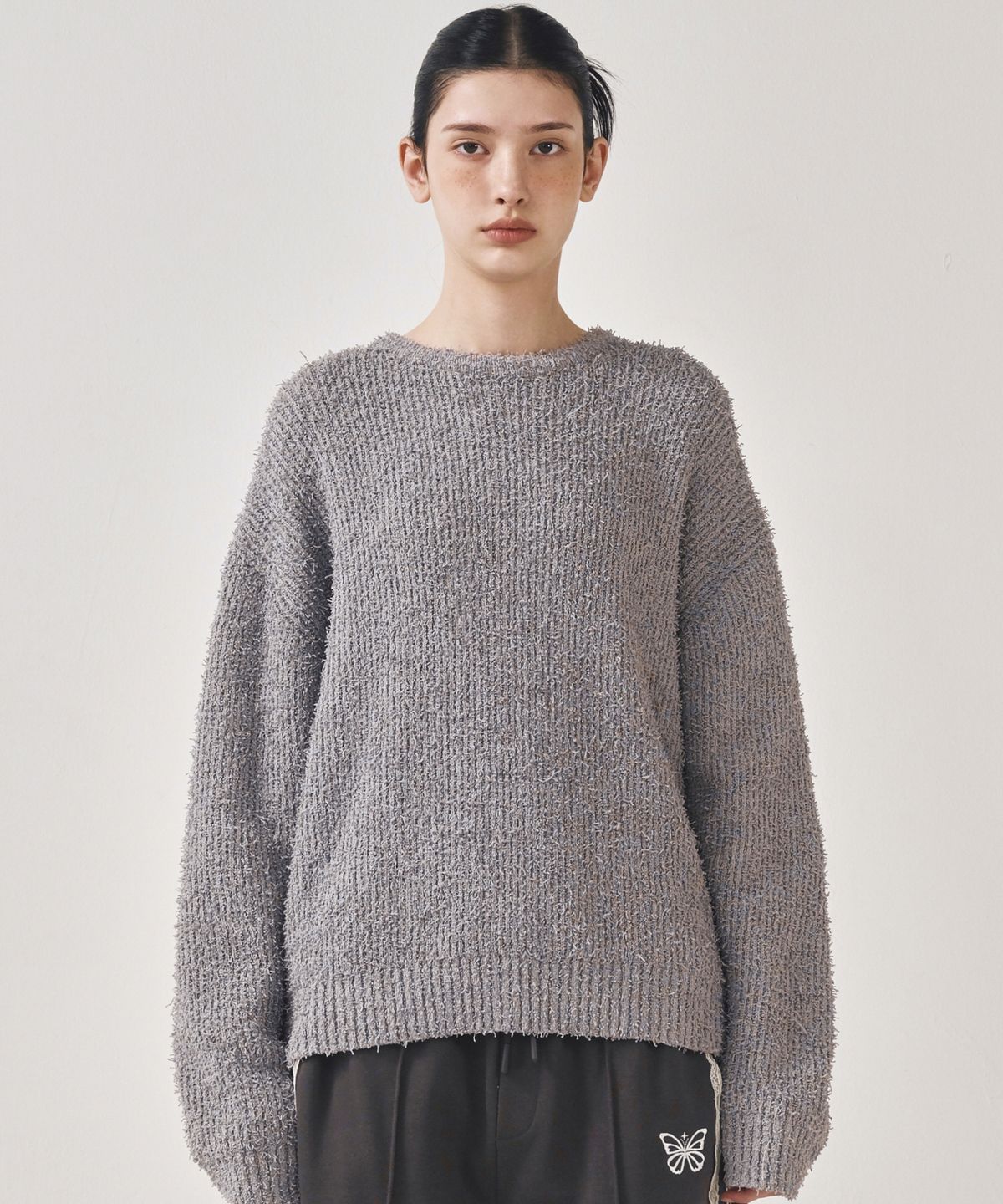 닉앤니콜(NICK&NICOLE) SOFT BOUCLE LS SWEATER_GRAY