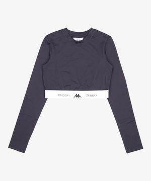 여성 트레이닝 크롭 스트레치 긴팔 티셔츠 블랙 P221XWRL332BK1 S