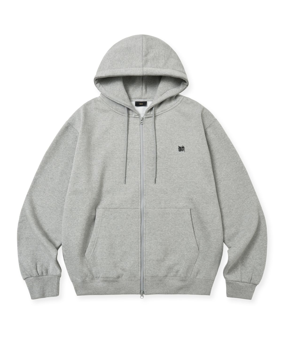 브라운브레스(BROWNBREATH) [25WINTER] TAG HOOD ZIP UP - MELANGE GREY