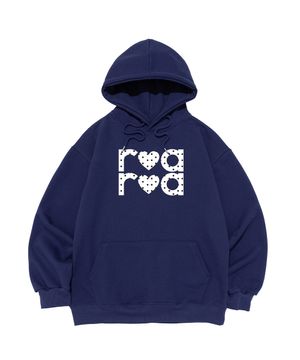 ROA 도트 로고 후드티셔츠 (블루)