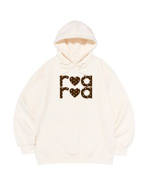 ROA 도트 로고 후드티셔츠 (아이보리)