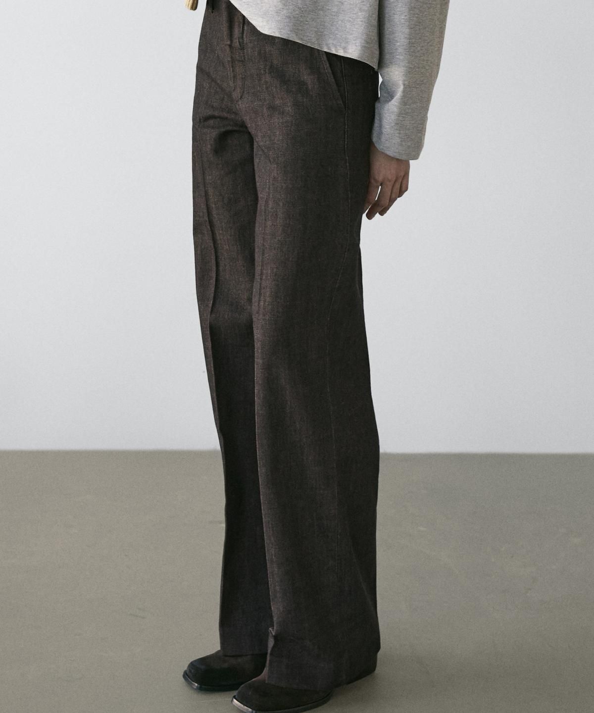 마시모두띠(MASSIMO DUTTI) 미드라이즈 와이드 레그 진