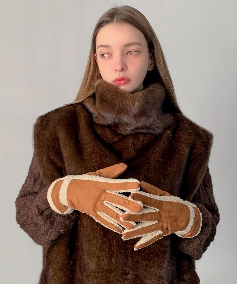 Suede Finger Gloves