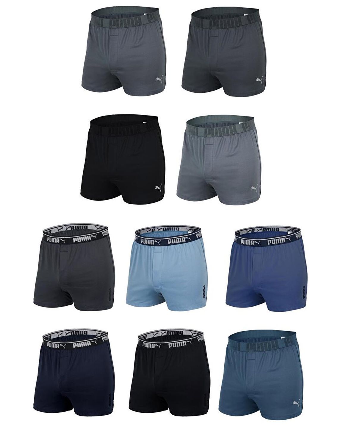 푸마 바디웨어(PUMA BODYWEAR) [10PACK] 하이브리드 핏 박서 니트 트렁크