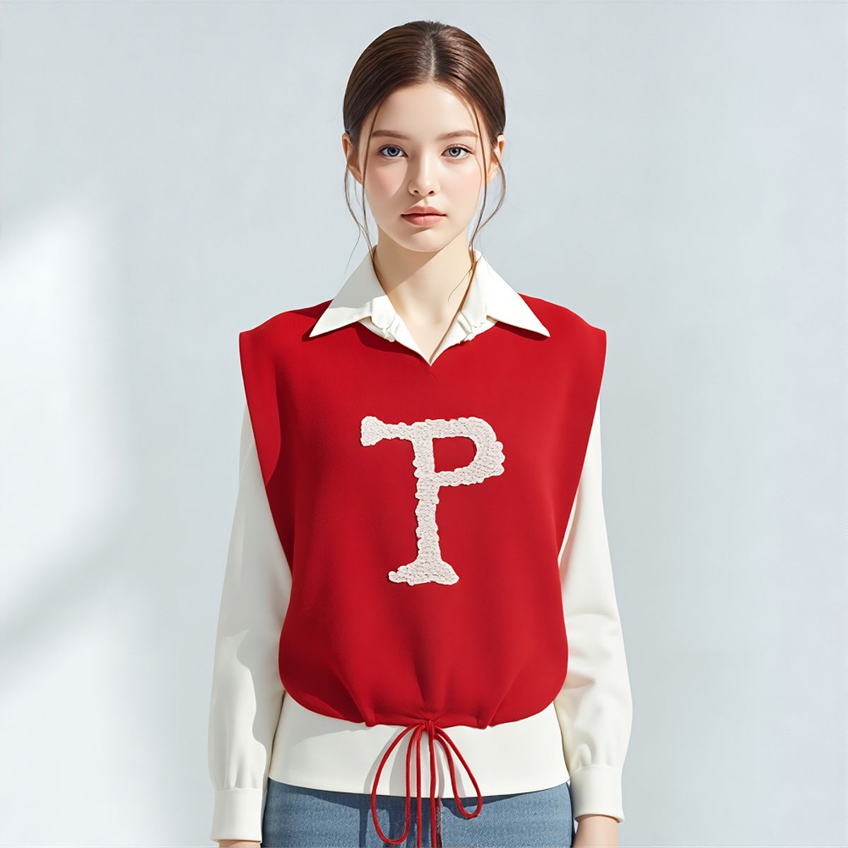 페이지플린(PAIGEFLYNN) 드로우스트링울니트베스트_P5CVT007M