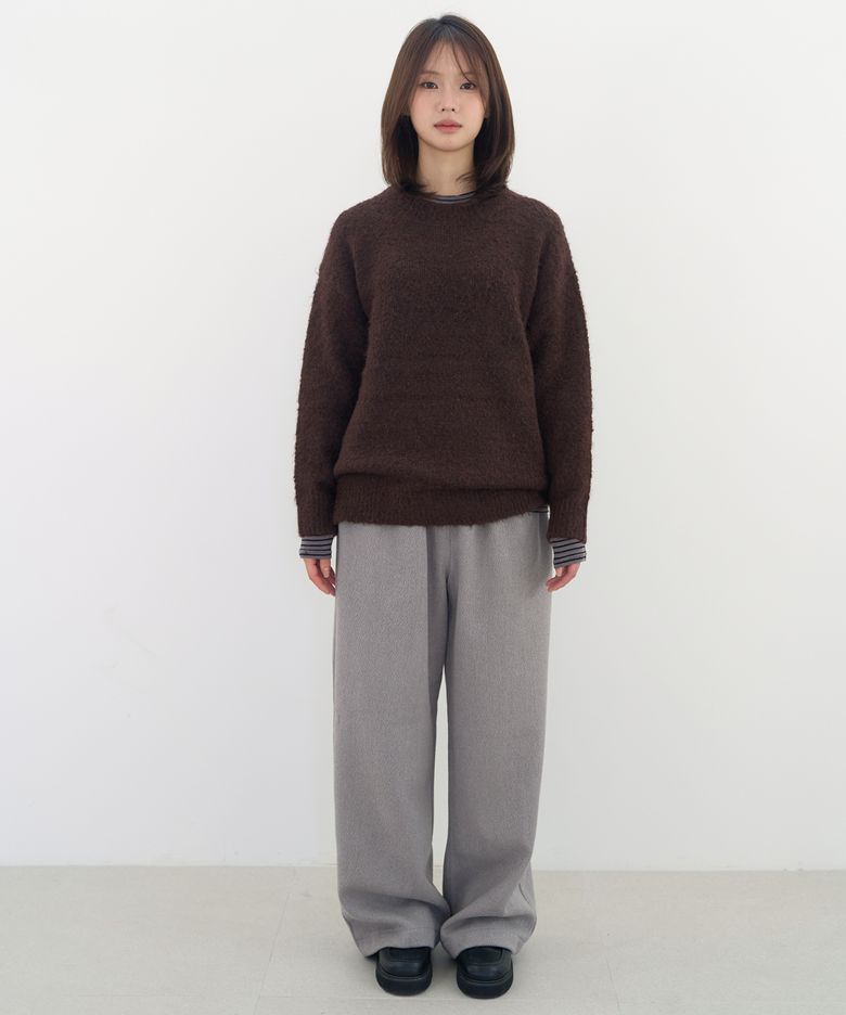 Daily Wool Banding Pants (Grey)