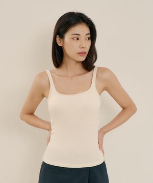 히트터치 스퀘어넥 기모 브라탑_5colors