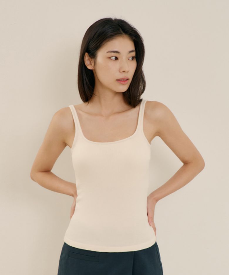 히트터치 스퀘어넥 기모 브라탑_5colors