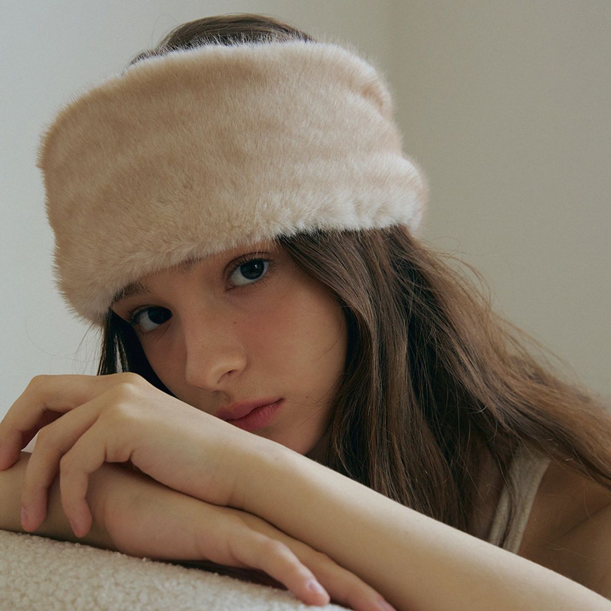 메르헨(MERCHEN) Mink fur neck warmer_2color
