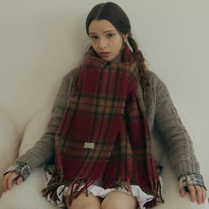 Ombre check muffler_3color