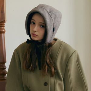 [양면] Herringbone bonnet hat_3color