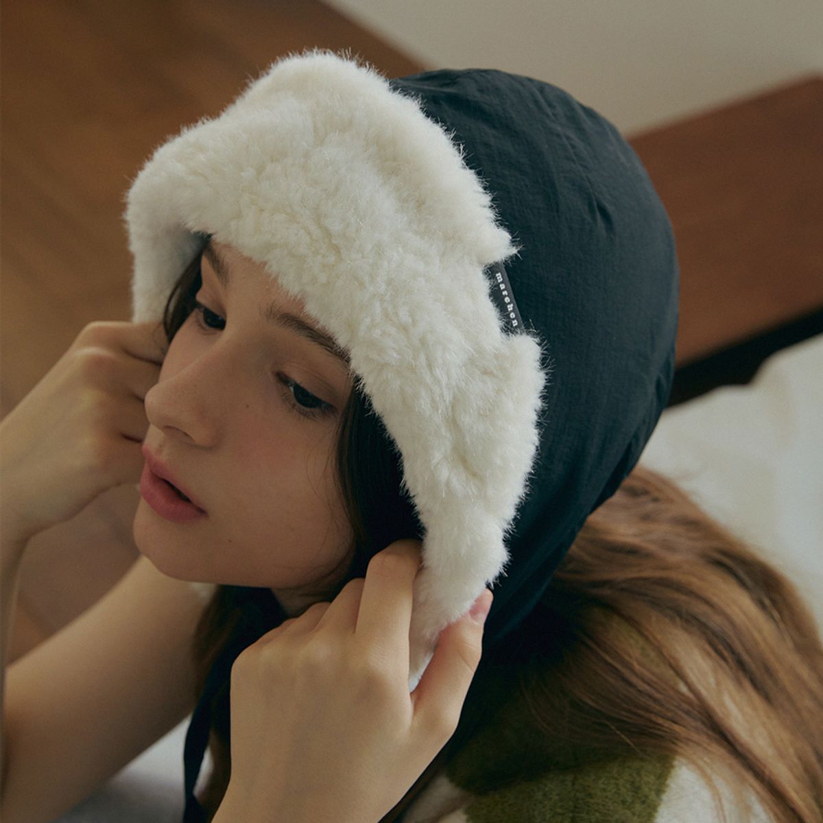 메르헨(MERCHEN) [양면] Shearing trooper hat_3color