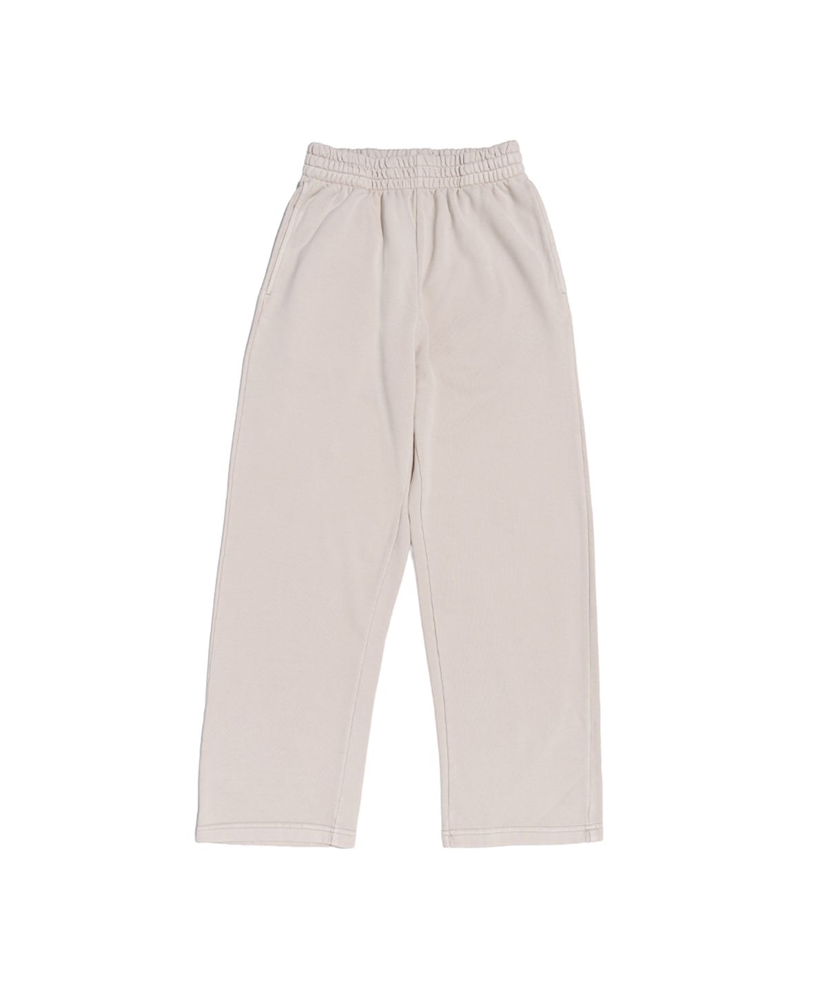비캔버스(BECANVAS) BECANVAS PIGMENT DYDE OVERFIT STRAIGHT SEWATPANTS (SAND BEIGE)