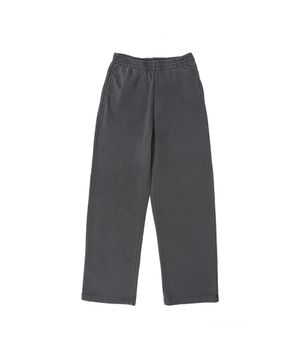 BECANVAS PIGMENT DYDE OVERFIT STRAIGHT SEWATPANTS (CHARCOAL)