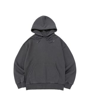 BECANVAS PIGMENT DYDE OVERFIT HOOD (CHARCOAL)