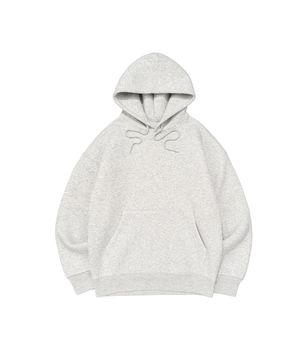 BECANVAS  FLEECE OVERFIT HOOD (LIGHT MELANGE)