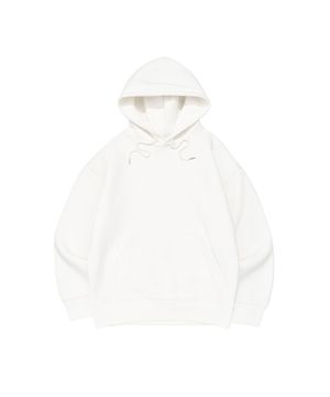 BECANVAS  FLEECE OVERFIT HOOD (WHITE)