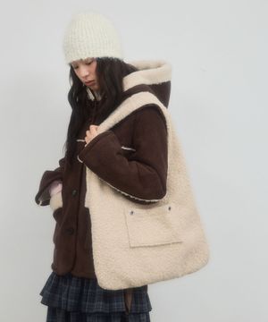 BOUCLE REVERSIBLE SHOULDER BAG_IVORY
