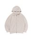 BECANVAS PIGMENT DYDE OVERFIT HOOD ZIP-UP (SAND BEIGE)