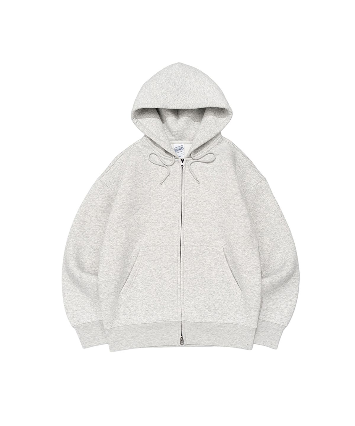 비캔버스(BECANVAS) BECANVAS  FLEECE OVERFIT HOOD ZIP-UP (LIGHT MELANGE)