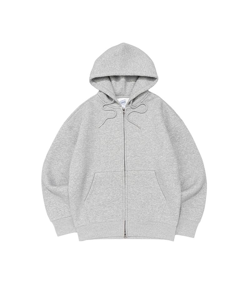 BECANVAS  FLEECE OVERFIT HOOD ZIP-UP (MELANGE)