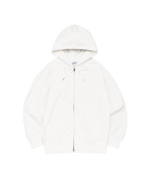 BECANVAS SPECIAL INTERLOCK OVERFIT HOOD ZIP-UP (WHITE)