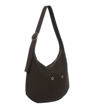 RING BUCKLE SHOULDER BIG BAG_DARK BROWN