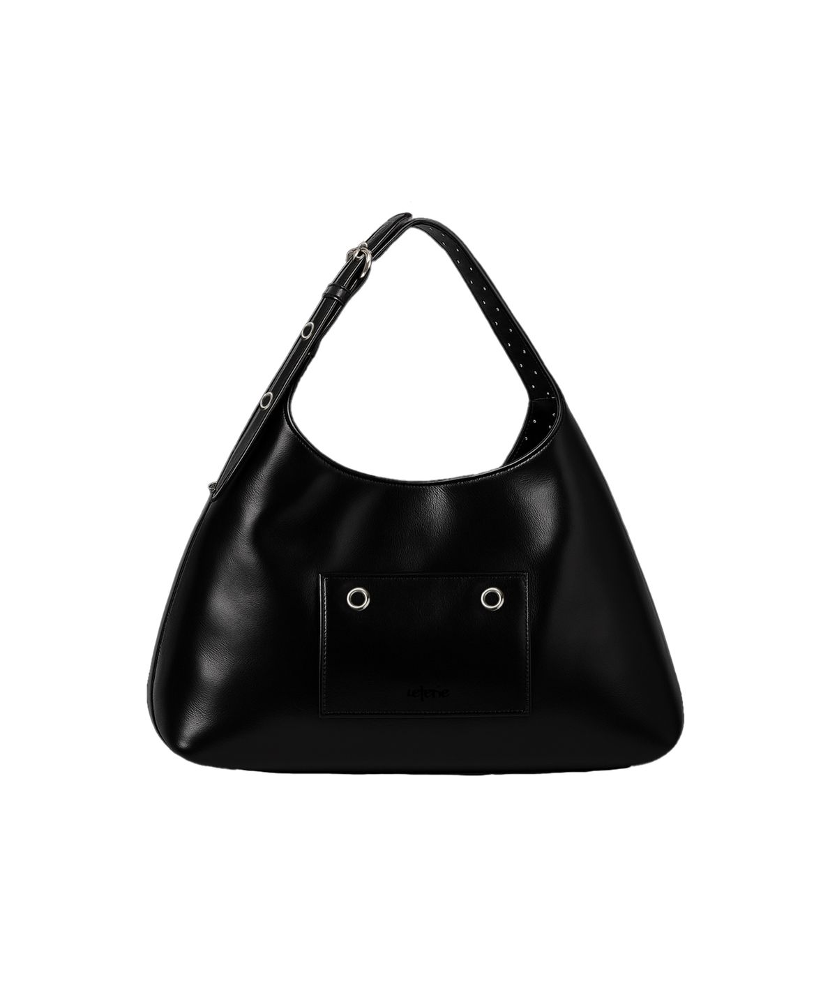 레터리(LETERIE) BUCKLE REVERSIBLE SHOULDER BAG_BLACK