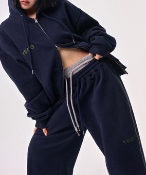 더블 밴딩 팬츠 네이비