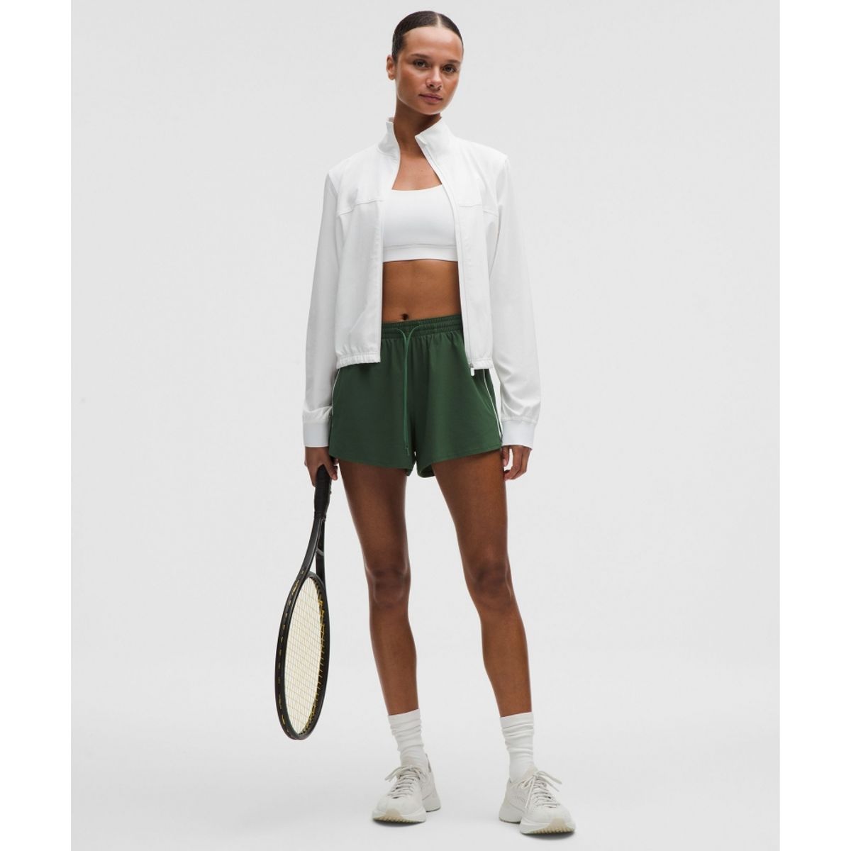 룰루레몬(LULULEMON) 코트 라이벌 하이라이즈 쇼츠 3inch  IVYG WHT