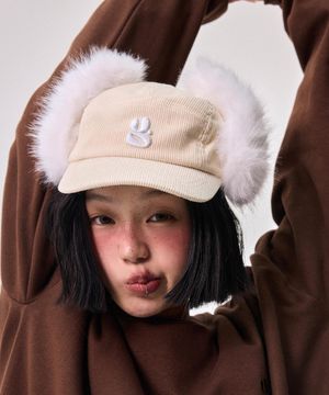 트위스트 퍼 캡 아이보리