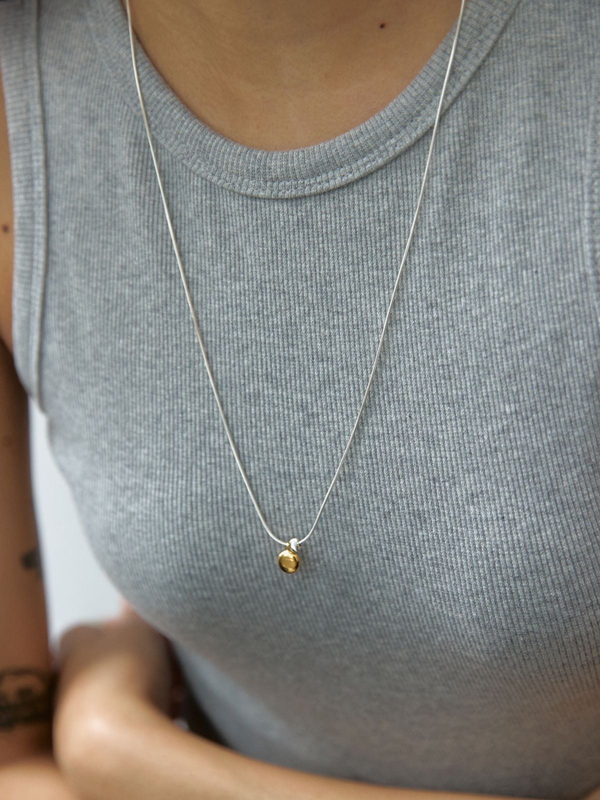 미메시(MIMESI) [925 silver] Combi Ball Necklace (3color)
