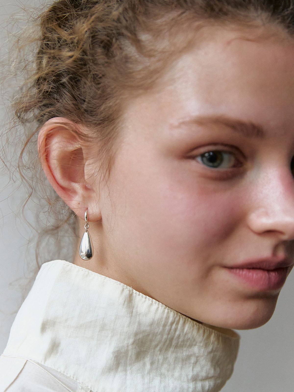 미메시(MIMESI) [925 silver] Water Drop Earring