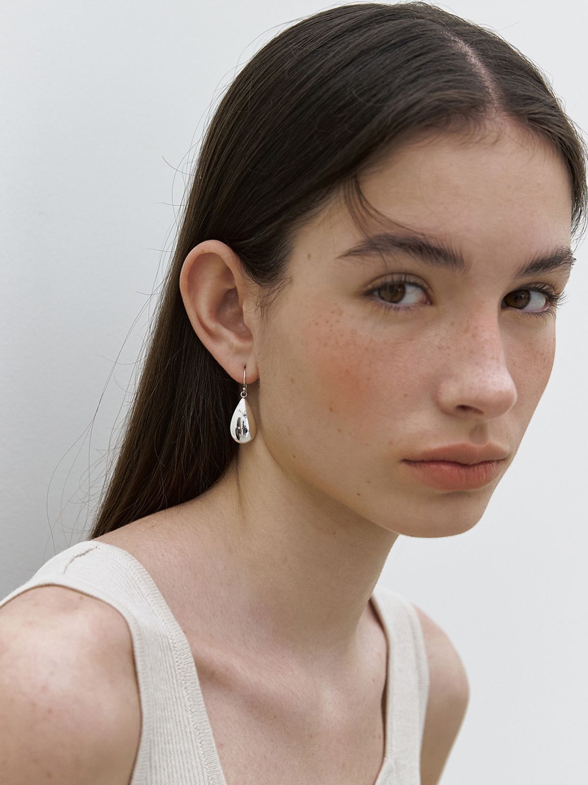 미메시(MIMESI) [925 silver] Grand Drop Hook Earring