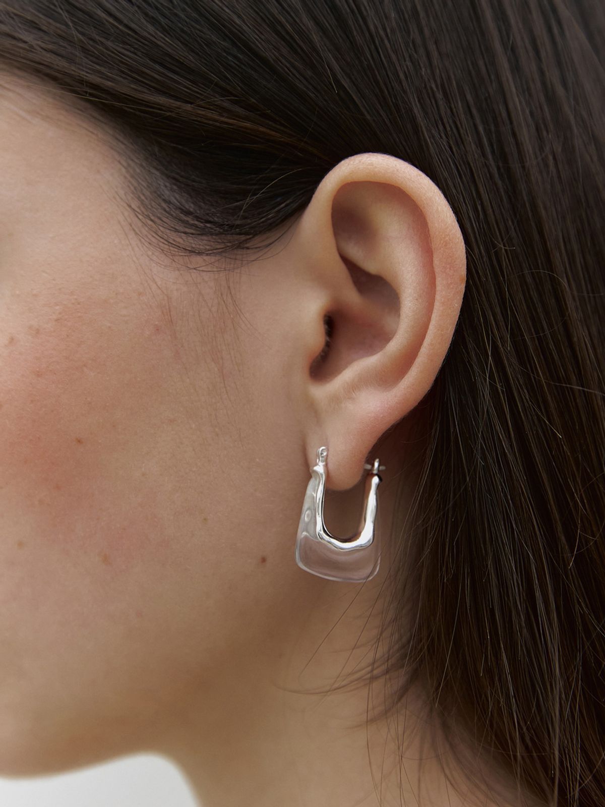 미메시(MIMESI) [925 silver] Melt Flame Earring