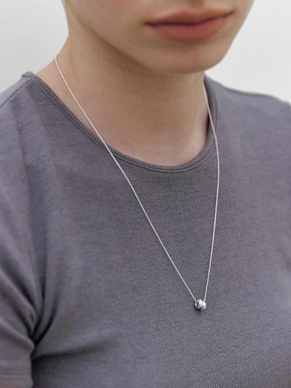 미메시(MIMESI) [925 silver] Donut Ring Necklace