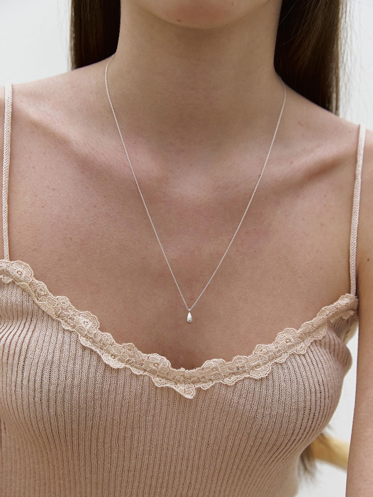 미메시(MIMESI) [925 silver] Pure Drop Necklace