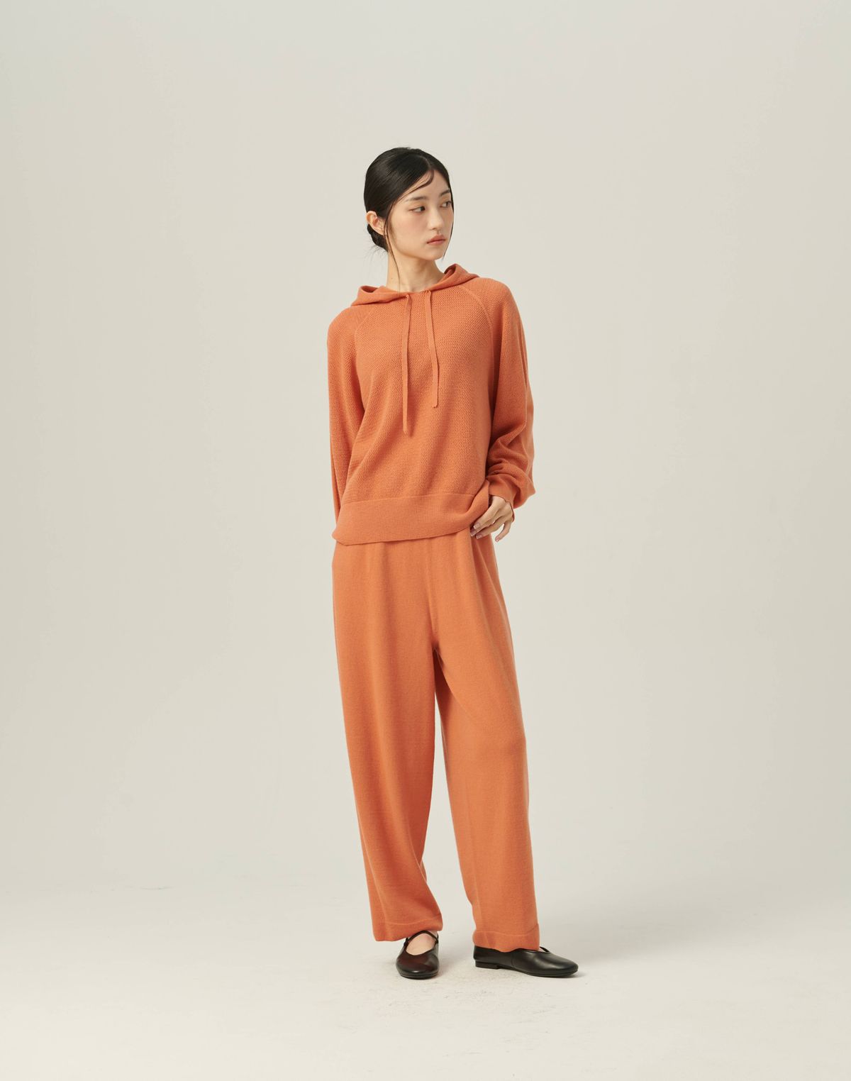베이스스레드(BASETHREAD) Soft Tapered Wool Knit Pants_ORANGE