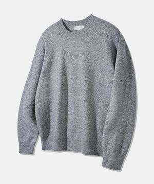 울 라운드 데일리 니트 BK8944_그레이