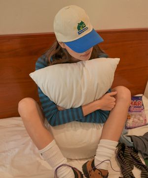 레이지 하우스 볼캡 아이보리/블루