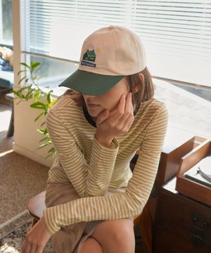 레이지 하우스 볼캡 아이보리/그린