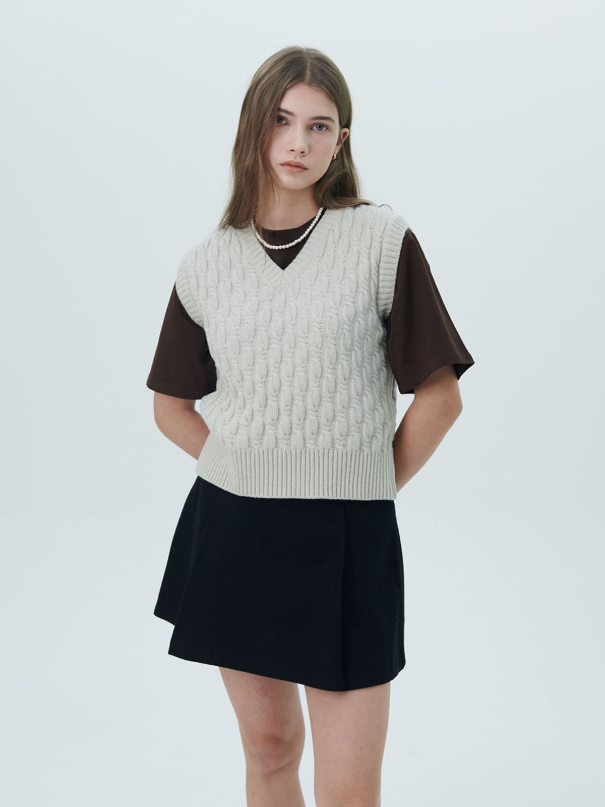 멜릿(MELLETT) 스텔라 니트 베스트 _Grey beige
