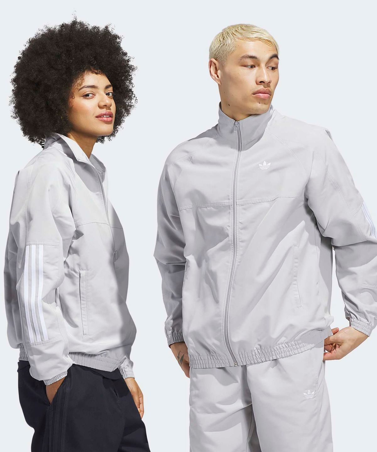 아디다스(ADIDAS) 스케이트보딩 GATSELE 트랙 재킷 - 그레이 / JY3699
