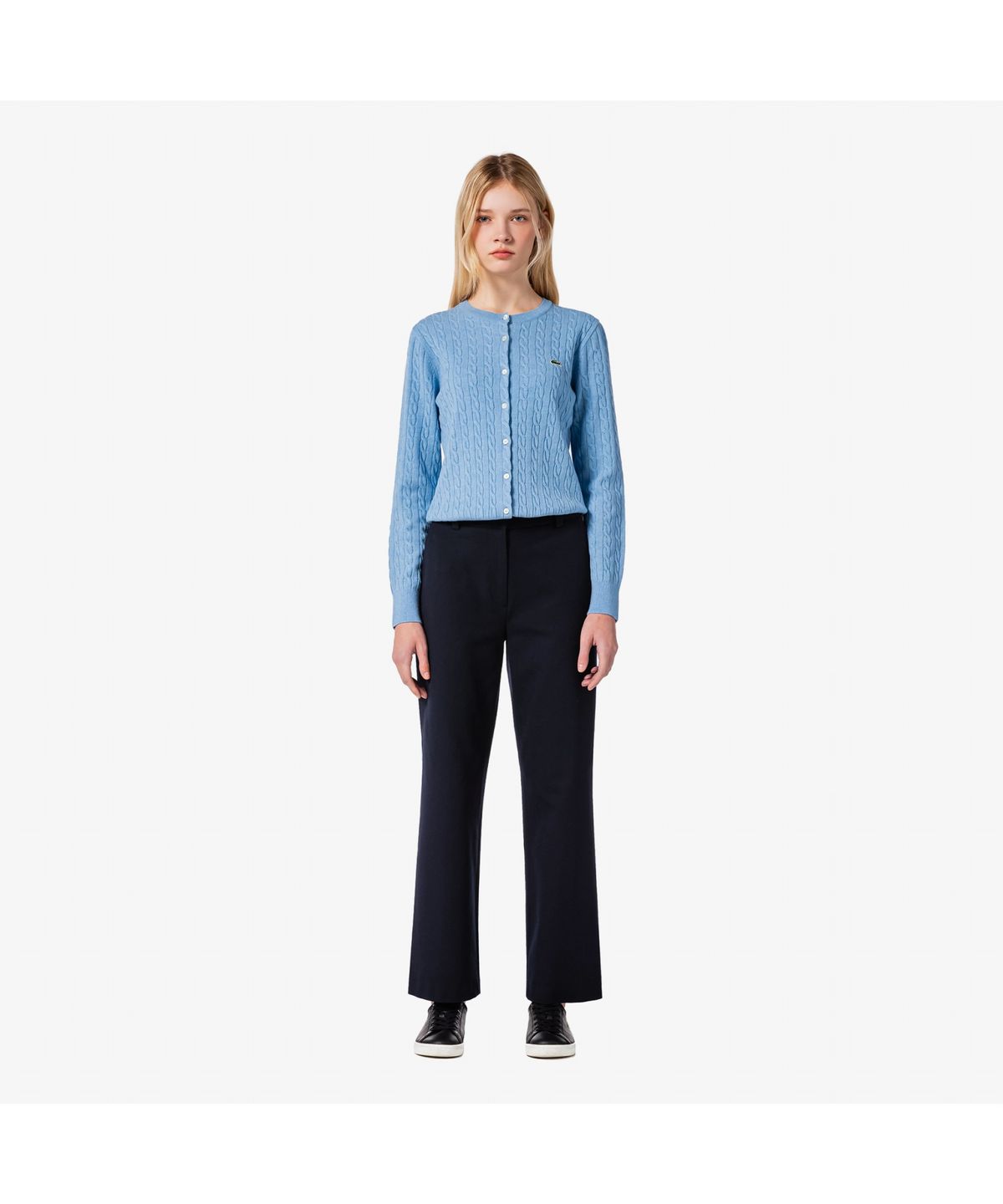 라코스테(LACOSTE) 여성 스트레이트 FW 플란넬 크롭팬츠 HF671E-55N 166