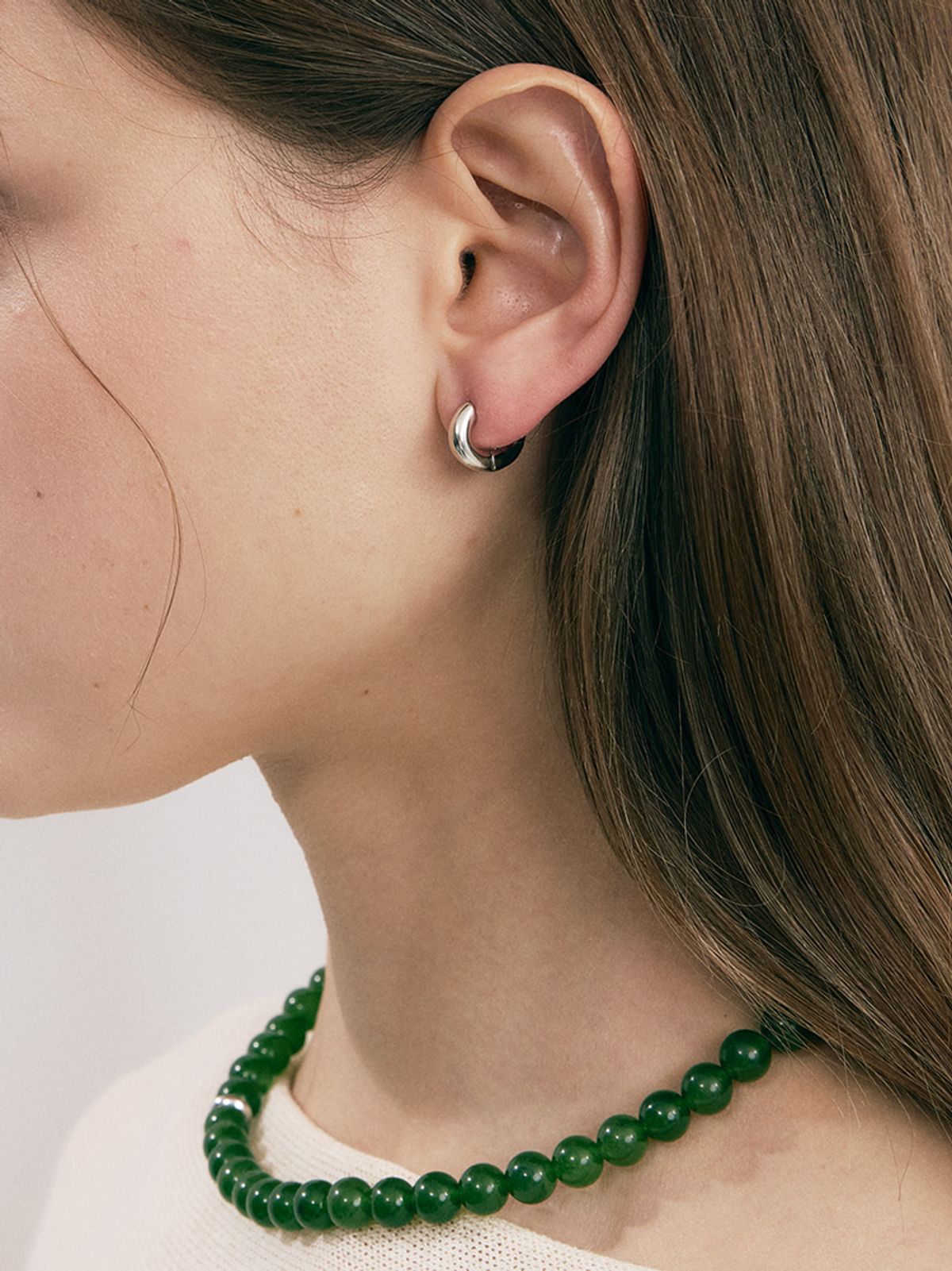 소수(SOSOO) Mini Oval Ring Earrings