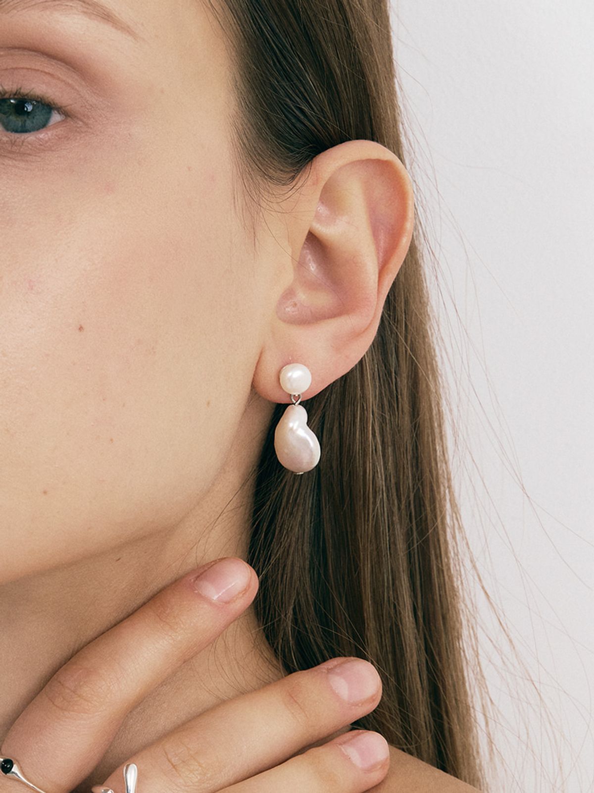 소수(SOSOO) Natural Pearl Drop Earrings