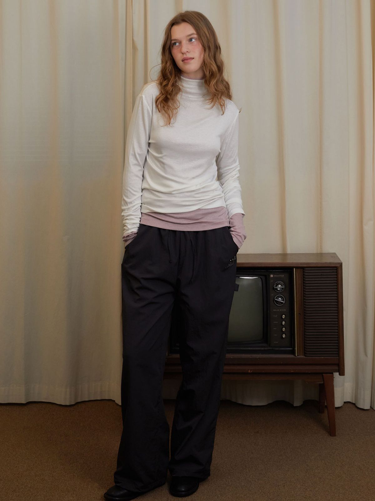 무니쉬(MOONISH) Warm field fleece pants (Ash gray)