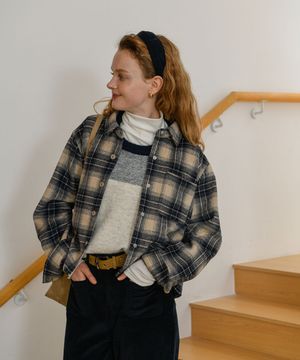 울윈터크롭체크자켓 (KYNB2510027)