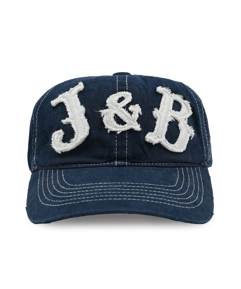 6P Distressed Applique J&B Cap (Vintage Navy)